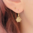 Load image into Gallery viewer, Bronze or Sterling silver Mandala drop earrings by Studio Blue on Etsy