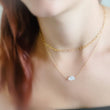 Load image into Gallery viewer, Cute Little Cloud Necklace • Mother of Pearl Cloud • Dainty Carved Cloud Charm • Cloud Jewelry • Dreamy Cloud Jewelry
