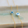Load image into Gallery viewer, Dainty Evil Eye Bracelet • Nazar Charm • Dainty Gold Bracelet • Lucky Charm • Protection Amulet • Layering Bracelet