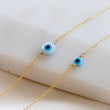 Load image into Gallery viewer, Dainty Evil Eye Bracelet • Nazar Charm • Dainty Gold Bracelet • Lucky Charm • Protection Amulet • Layering Bracelet