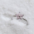 Load image into Gallery viewer, Diamond CZ Flower Nose Ring • 20 Gauge • Cubic Zirconia Flower Nose Hoop • Nose Jewelry • Dainty Nose Ring • Snug Nose Hoop