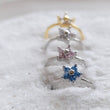 Load image into Gallery viewer, Diamond CZ Flower Nose Ring • 20 Gauge • Cubic Zirconia Flower Nose Hoop • Nose Jewelry • Dainty Nose Ring • Snug Nose Hoop