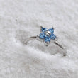 Load image into Gallery viewer, Diamond CZ Flower Nose Ring • 20 Gauge • Cubic Zirconia Flower Nose Hoop • Nose Jewelry • Dainty Nose Ring • Snug Nose Hoop
