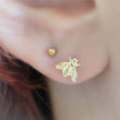 Load image into Gallery viewer, 14k Gold Little Bee Studs • Dainty Bee Earrings • Bumble Bee Studs • 14 Karat Gold Bees • Little Bee Earring Studs • Delicate Bee Jewelry