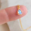 Load image into Gallery viewer, Labradorite Drop Necklace • Teardrop Gemstone Pendant • Solitaire Labradorite Necklace • Flashy Natural Labradorite • Layering Necklace