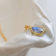 Load image into Gallery viewer, Labradorite Drop Necklace • Teardrop Gemstone Pendant • Solitaire Labradorite Necklace • Flashy Natural Labradorite • Layering Necklace