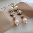 Load image into Gallery viewer, Multi Pearl Drop Earrings • Mixed Pearl Drops • Dainty Colored Pearls • Bridesmaid gift • Small Freshwater Pearls • Baroque Pearl Drops