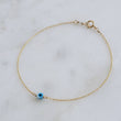 Load image into Gallery viewer, Dainty Evil Eye Bracelet • Nazar Charm • Dainty Gold Bracelet • Lucky Charm • Protection Amulet • Layering Bracelet