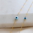 Load image into Gallery viewer, Dainty Evil Eye Bracelet • Nazar Charm • Dainty Gold Bracelet • Lucky Charm • Protection Amulet • Layering Bracelet