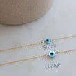 Load image into Gallery viewer, Dainty Evil Eye Bracelet • Nazar Charm • Dainty Gold Bracelet • Lucky Charm • Protection Amulet • Layering Bracelet