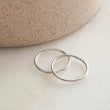 Load image into Gallery viewer, Sleeper Hoops • Thin Gold Hoop Earrings • Continuous Hoops • Endless Hoops • Comfort Hoops • Leave In Hoops • 20 Gauge • Delicate Jewelry