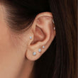 Load image into Gallery viewer, Titanium and Diamond CZ Ball Back Studs • 18 Gauge • Body Jewelry • Screw Back • Comfort Studs • Sleep In Studs • Cartilage • Cubic Zirconia