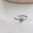 Load image into Gallery viewer, Dainty Daisy Nose Ring • Delicate Nose Hoop • Body Jewelry • Flower Nose Ring • 20 Gauge • Enamel Daisy