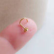 Load image into Gallery viewer, 14K Gold Flower Nose Screw • 20 Gauge Nose Stud • Tiny Gold Flower • Dainty Nose Jewelry • Minimal and Delicate