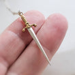 Load image into Gallery viewer, Dagger Necklace • Edgy Jewelry • Layering Necklace • Goth Style • Knife Charm • Badass Style • Sword Charm • Layering Necklace