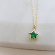 Load image into Gallery viewer, Gemstone Star Necklace • Lapis Lazuli Star Charm • Turquoise Star Necklace • Green Chalcedony Star Pendant • Layering Necklace • Gift