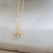 Load image into Gallery viewer, Tiny Polaris Necklace • North Star Charm • Dainty Gold Pendant • Diamond CZ Accent • Graduation Gift • Layering Necklace • Celestial Charm