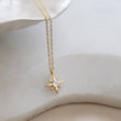 Load image into Gallery viewer, Tiny Polaris Necklace • North Star Charm • Dainty Gold Pendant • Diamond CZ Accent • Graduation Gift • Layering Necklace • Celestial Charm