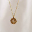 Load image into Gallery viewer, Compass Rose Necklace • Diamond CZ North Star • Gold Compass Necklace • Graduation Gift • Long Distance Friend • Layering Necklace