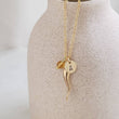 Load image into Gallery viewer, Italian Horn Cornicello Necklace • Personalized Initial & Birthstone • Good Luck Charm • Protection Amulet • Gold Horn Necklace • Waterproof