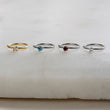 Load image into Gallery viewer, Tiny CZ Gemstone Nose Ring • Pretty & Delicate Nose Hoop • 20 Gauge Surgical Steel • Dainty Nose Ring •
