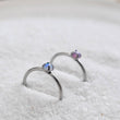 Load image into Gallery viewer, Dainty Opal Nose Ring • Thin Gold Nose Ring • 20 Gauge 316L Surgical Steel • Purple Opal • Waterproof • Dainty Nose Jewelry