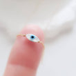 Load image into Gallery viewer, Dainty Evil Eye Necklace • Mother of Pearl Evil Eye • Delicate Necklace • Good Luck • Protection • Black or White Evil Eye
