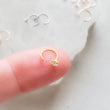 Load image into Gallery viewer, Our TINIEST Sparkle Hug Hoops • 20 Gauge • Thin CZ Hoops • Open Skinny Hoop • Modern Hoop Earrings • Tiny Sparkle Hug Hoops