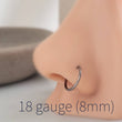 Load image into Gallery viewer, Thin Titanium Endless Hoops • Tiny Hoops • Skinny Hoop • Seamless Hoops • F67 Implant Grade • Cartilage • Tragus • Septum • Nose Ring • 22g