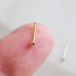 Load image into Gallery viewer, Teeny Tiny Diamond CZ Nose Bone • Dainty Nose Stud • 22 Gauge • Delicate Nose Piercing • Subtle Nose Stud