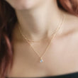 Load image into Gallery viewer, Labradorite Drop Necklace • Teardrop Gemstone Pendant • Solitaire Labradorite Necklace • Flashy Natural Labradorite • Layering Necklace