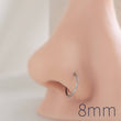 Load image into Gallery viewer, Delicate Nose Ring • Tiny Dot Hug Hoops • 20 Gauge • Thin Dot Hoops • Open Skinny Hoop • Modern Hoops • Dainty Hug Hoops • Surgical Steel