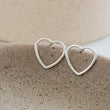 Load image into Gallery viewer, Delicate Gold Heart Studs • Wire Heart Studs • Heart Shaped Earrings • Delicate Heart Studs • Dainty Golden Hearts • Simple Wire Hearts