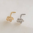 Load image into Gallery viewer, Little Bee Nose Stud • 20 Gauge L Bend • Nose Jewelry • Cubic Zirconia Accents • Cute Body Jewelry • Waterproof