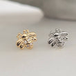 Load image into Gallery viewer, Little Bee Nose Stud • 20 Gauge L Bend • Nose Jewelry • Cubic Zirconia Accents • Cute Body Jewelry • Waterproof