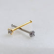 Load image into Gallery viewer, Teeny Tiny Diamond CZ Nose Bone • Dainty Nose Stud • 22 Gauge • Delicate Nose Piercing • Subtle Nose Stud