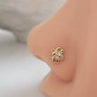 Load image into Gallery viewer, Little Bee Nose Stud • 20 Gauge L Bend • Nose Jewelry • Cubic Zirconia Accents • Cute Body Jewelry • Waterproof