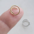 Load image into Gallery viewer, Double Nose Hoop • Spiral Nose Ring • 20 Gauge Surgical Steel • Double Twist • Double Piercing