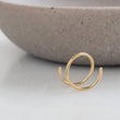 Load image into Gallery viewer, Double Nose Hoop • Spiral Nose Ring • 20 Gauge Surgical Steel • Double Twist • Double Piercing