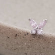 Load image into Gallery viewer, Butterfly Nose Stud • L Bend • 20 Gauge Surgical Steel • Nose Ring • Cubic Zirconia Butterfly • Nose Piercing