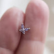 Load image into Gallery viewer, Butterfly Nose Stud • L Bend • 20 Gauge Surgical Steel • Nose Ring • Cubic Zirconia Butterfly • Nose Piercing