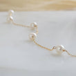 Load image into Gallery viewer, Pretty Pearl Choker • White Freshwater Pearls • Layering Choker • Wedding Jewelry • Thin Gold Chain • Dainty Necklace • Bridesmaid Gift
