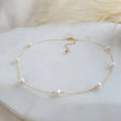 Load image into Gallery viewer, Pretty Pearl Choker • White Freshwater Pearls • Layering Choker • Wedding Jewelry • Thin Gold Chain • Dainty Necklace • Bridesmaid Gift