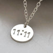 Load image into Gallery viewer, 11:11 Necklace • Angel Number Charm • Make A Wish • Angel Time • Lucky Number Jewelry • Personalized Necklace Set • Waterproof Necklace