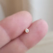 Load image into Gallery viewer, 14 karat gold and cubic zirconia push in flat back studs