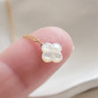 Load image into Gallery viewer, carved mother pearl four leaf clover, shamrock necklace