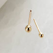 Load image into Gallery viewer, 14K Gold Studs • Tiny Ball Studs • Delicate Stud Earrings • Minimalist Earrings • Round Gold Studs • Post Earring • Ball Studs • Dainty Stud