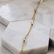Load image into Gallery viewer, Herkimer Diamond Chain • Station Bracelet • Layering Chain • Modern Style • Minimalist • Bridesmaid Gift • Bridal Jewelry