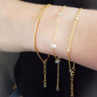 Load image into Gallery viewer, Herkimer Diamond Chain • Station Bracelet • Layering Chain • Modern Style • Minimalist • Bridesmaid Gift • Bridal Jewelry