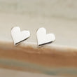 Load image into Gallery viewer, Teeny Tiny Heart Studs • Small Earring Studs • Petite Hearts • Solid Heart Posts • Simple Minimal Earrings • Sterling Silver Heart Studs